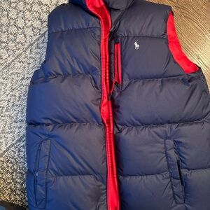 Ralph Lauren Kids Navy and Red Puffer Vest